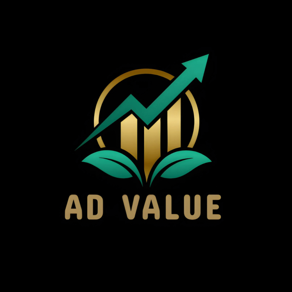 black and gold circle personal name logo